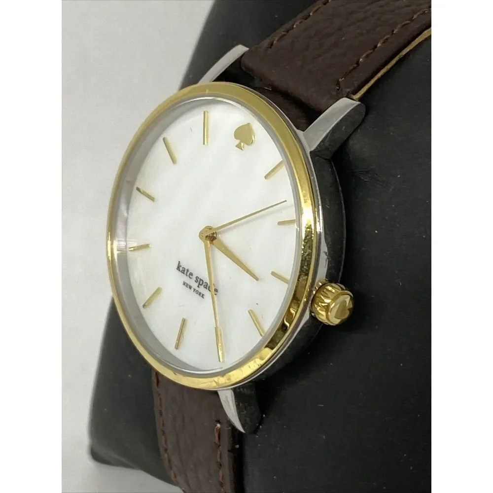 Kate Spade New York 0781 Women Brown Leather White Analog Dial Wrist Watch XX578